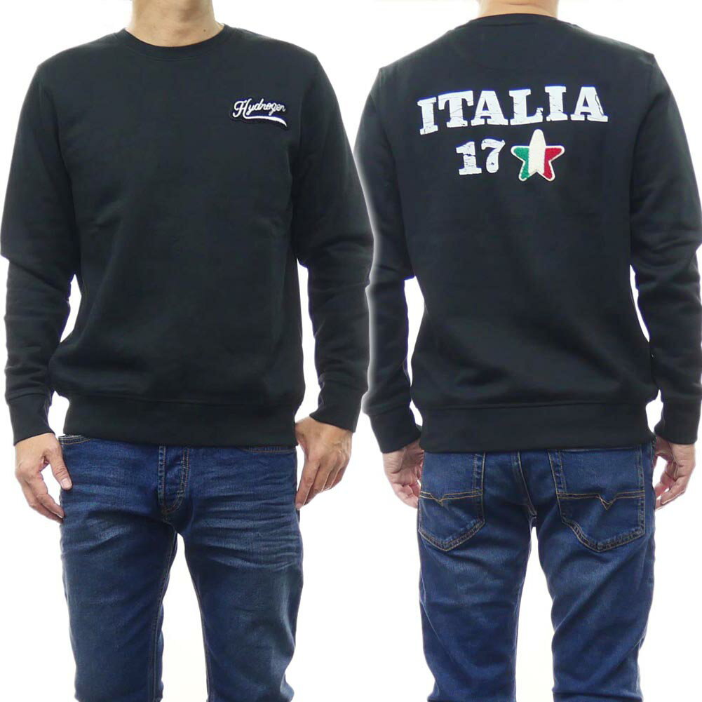 HYDROGEN ハイドロゲン メンズトレーナー 330506 / ITALIA 17 SWEATSHIRT ブラック