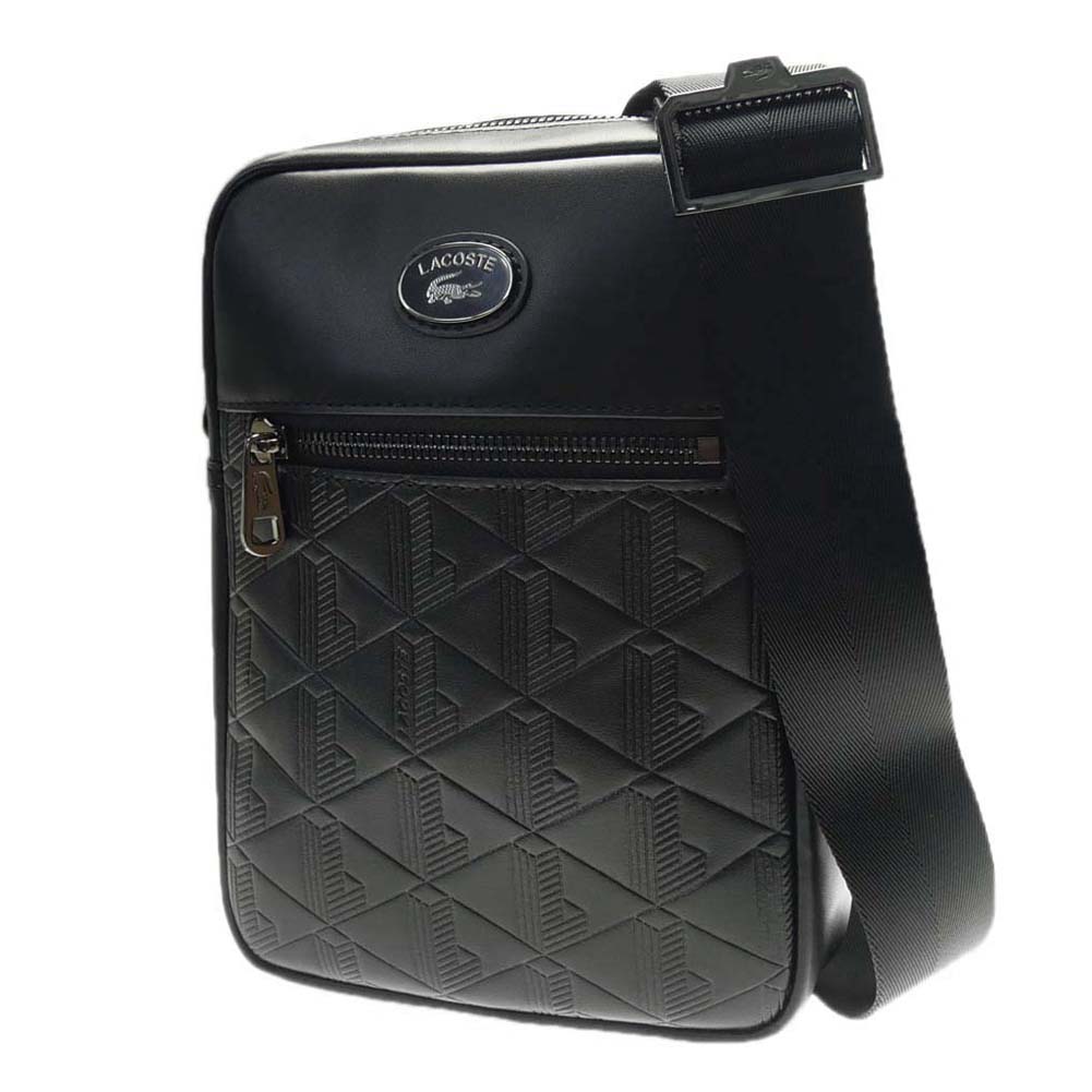 樂天商城 - LACOSTE ラコステ メンズショルダーバッグ NH4486MR ブラック 定番人気商品