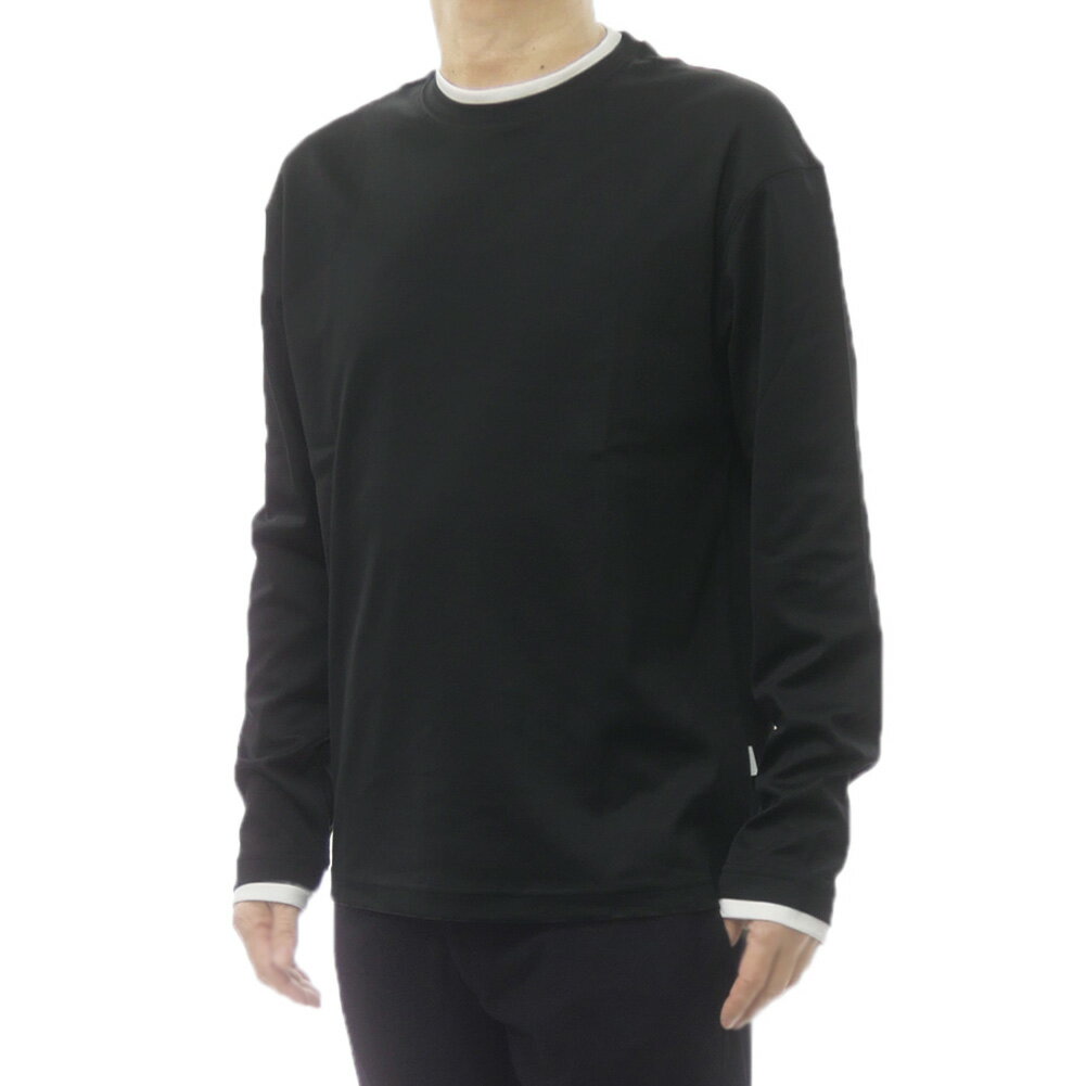 樂天商城 - LARDINI ラルディーニ メンズクルーネックロングTシャツ PALTML41 PA66053 ブラック 2026春夏新作
