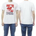 メゾンキツネ Tシャツ メンズ MAISON KITSUNE メゾンキツネ メンズクルーネックTシャツ IM00127KJ0008 ホワイト