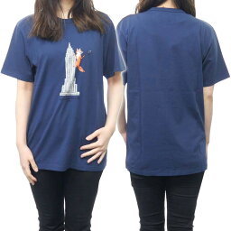 メゾンキツネ Tシャツ レディース MAISON KITSUNE メゾンキツネ クルーネックTシャツ/ OLY EMPIRE FOX CLASSIC TEE-SHIRT/ IU00163KJ0008 ネイビー