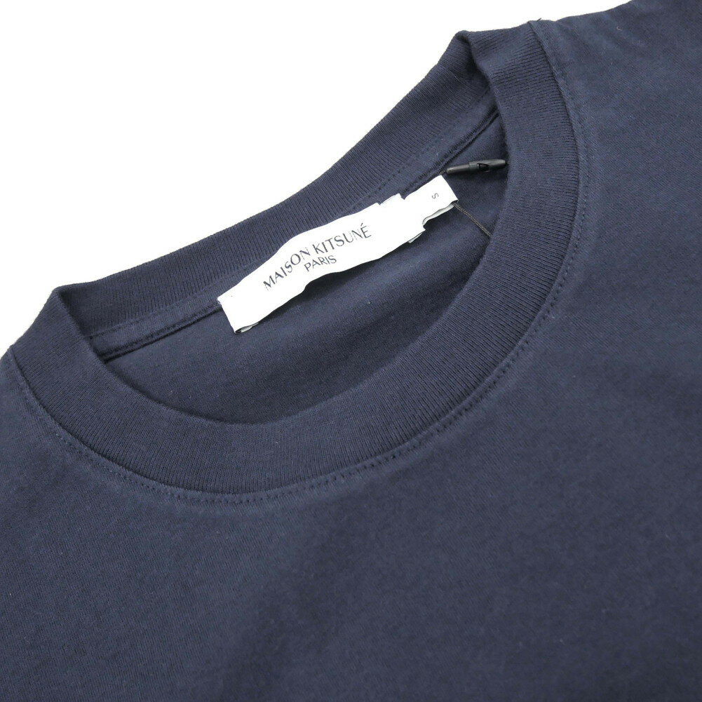 MAISON KITSUNE メゾンキツネ メンズ クルーネックTシャツ KM00118KJ0008 VIBRANT FOXHEAD EASY TEE-SHIRT ネイビー