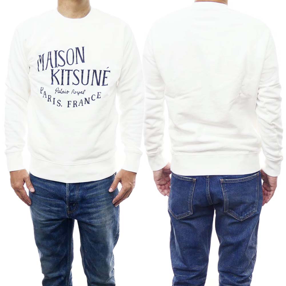 楽天BIVLABOMAISON KITSUNE メゾンキツネ メンズトレーナー AM00300KM0001 / PALIS ROYAL CLASSIC SWEATSHIRT ホワイト