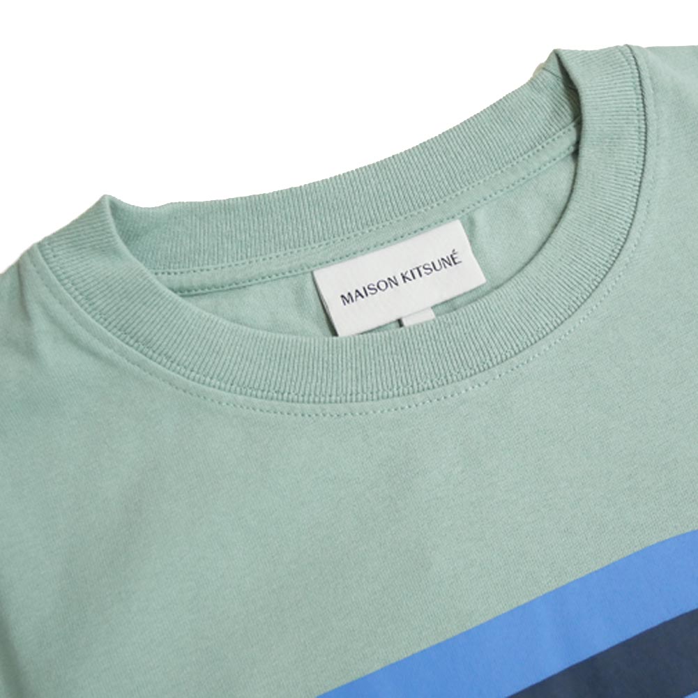 MAISON KITSUNE メゾンキツネ メンズ クルーネックTシャツ FLASH FOX COMFORT TEE-SHIRT MM00113KJ0118 ミントグリーン