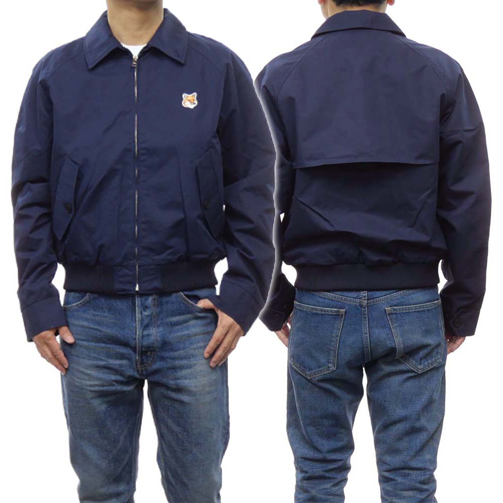 乐天商城 - MAISON KITSUNE メゾンキツネ メンズ ブルゾン MM02105WQ0067 ネイビー