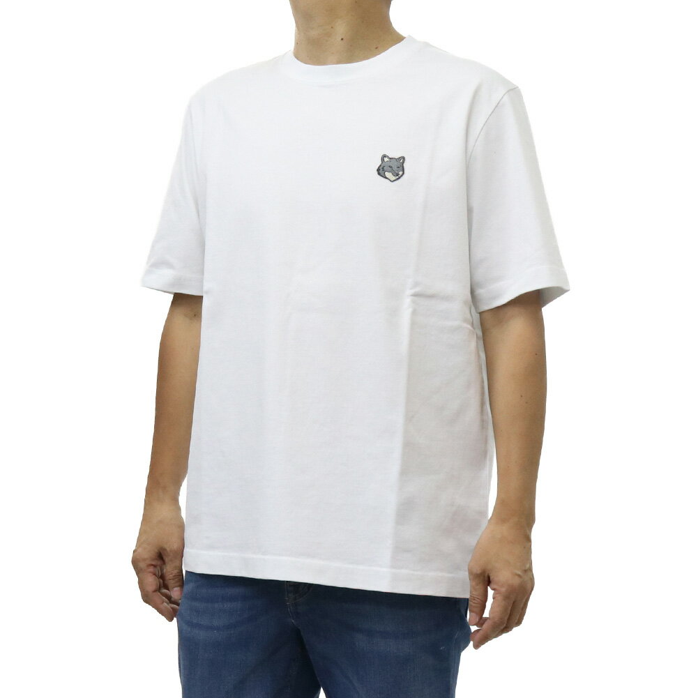 乐天商城 - MAISON KITSUNE メゾンキツネ クルーネックTシャツ PM00108KJ7025 / FOX HEAD COMFORT TEE-SHIRT ホワイト 2026春夏新作