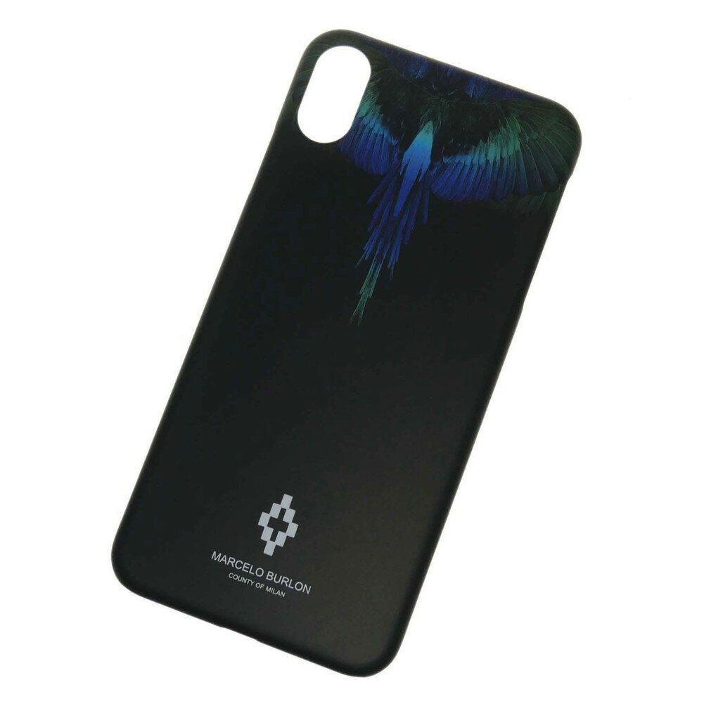 MARCELO BURLON マルセロバーロン iPhone XS Max対応ケース BLUEWINGS XS MAX CASE / CMPA012F19008046 ブラック×ブルー