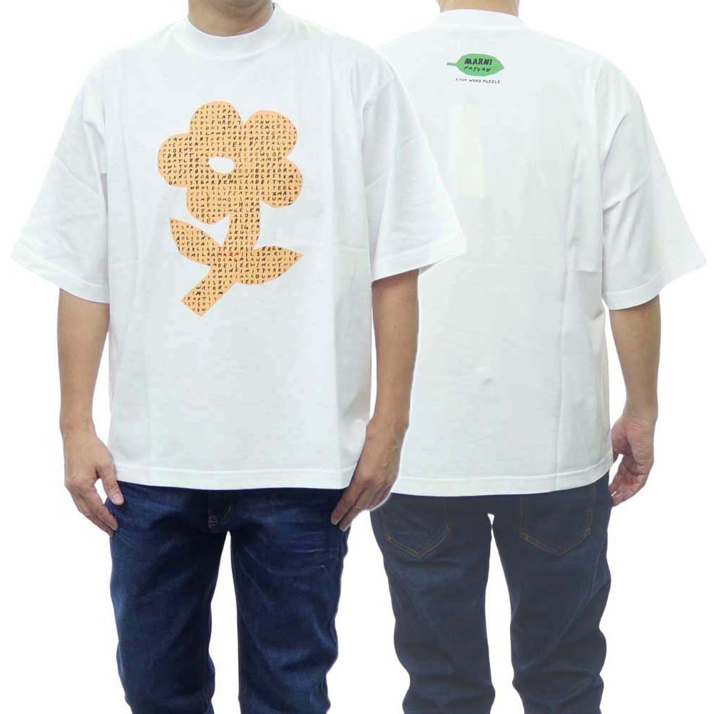 乐天商城 - MARNI マルニ メンズ クルーネックTシャツ HUMU0223PP USCW19 ホワイト