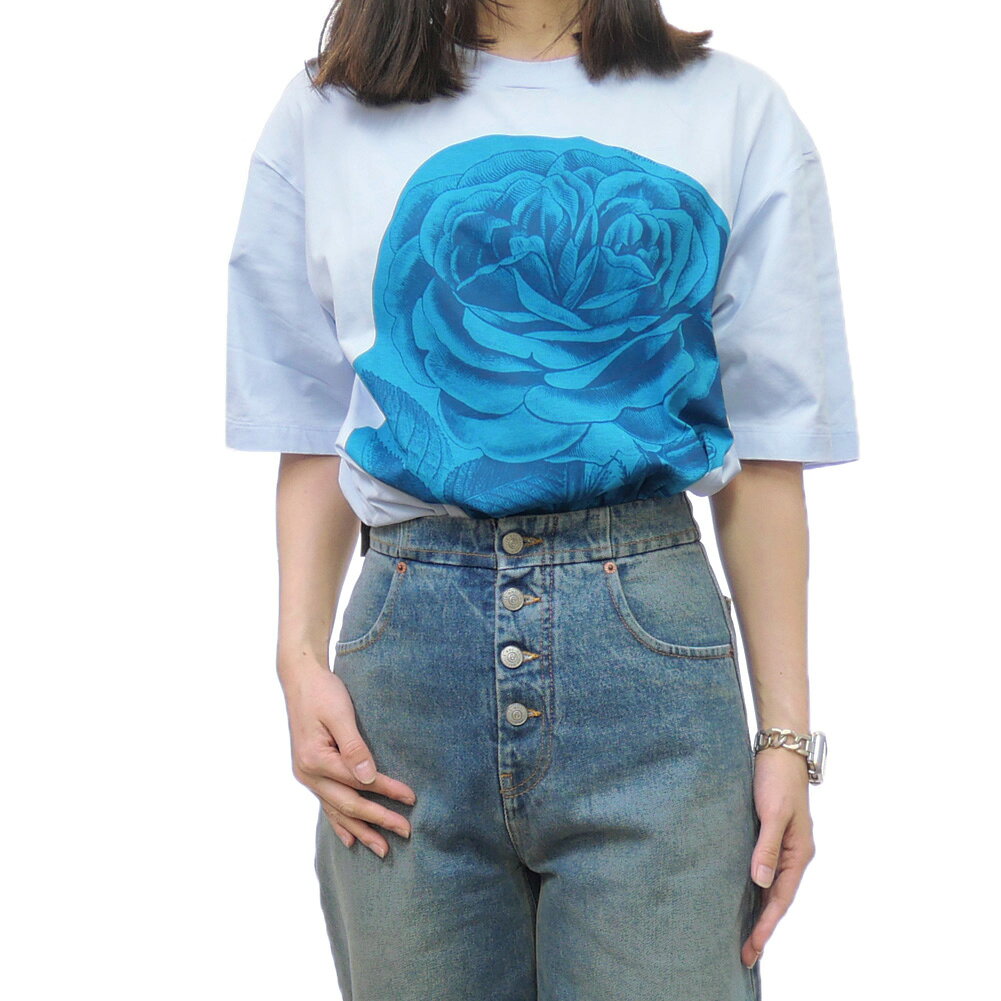 樂天商城 - MARNI マルニ レディースクルーネックTシャツ THJET49P05 USCW68 ライトブルー
