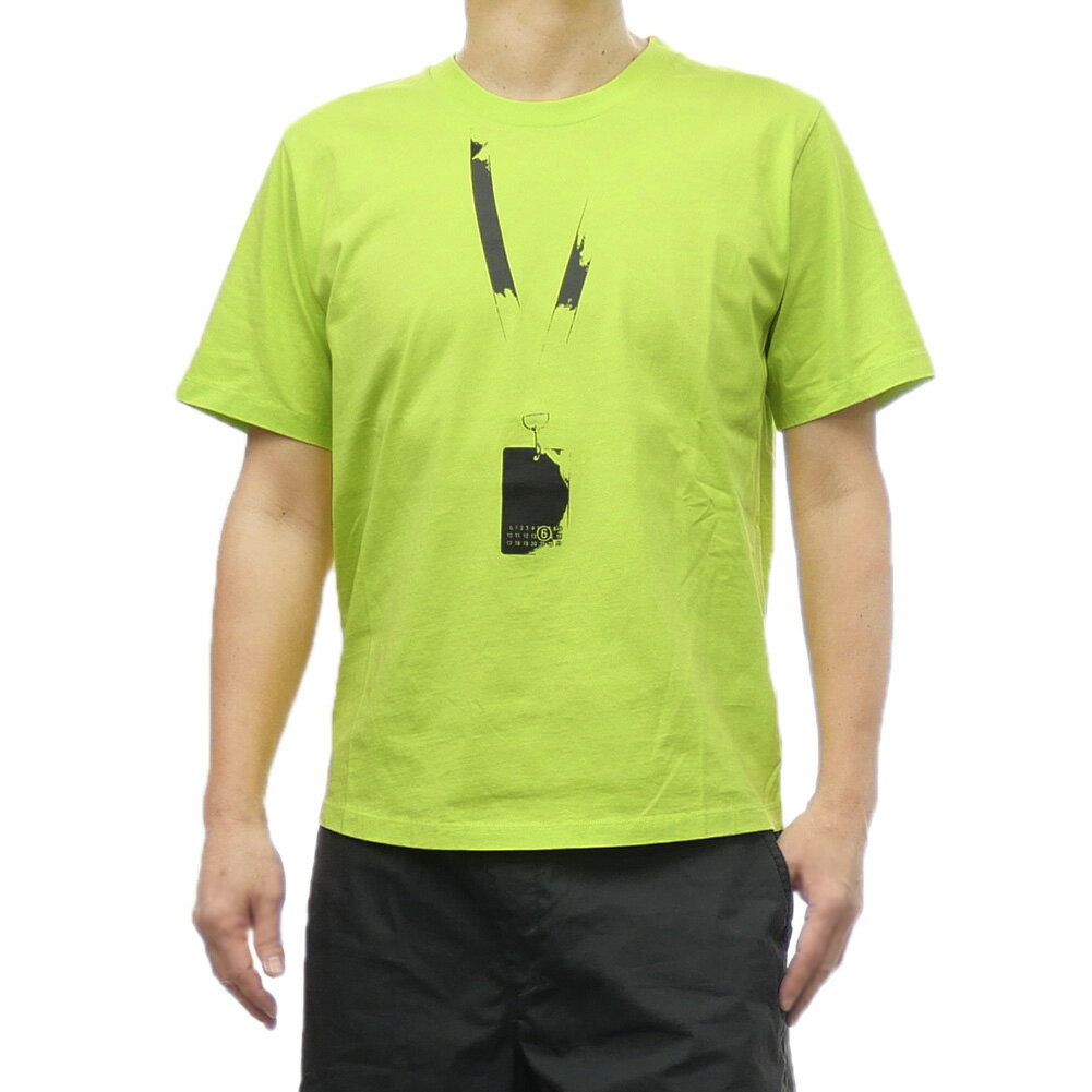 乐天商城 - MM6 エムエムシックス メンズクルーネックTシャツ SH0GC0011 S24312 シーグリーン