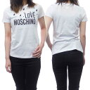 LOVE MOSCHINO ラブモスキーノ レディースクルーネックTシャツ W4F731L M3876 ホワイト