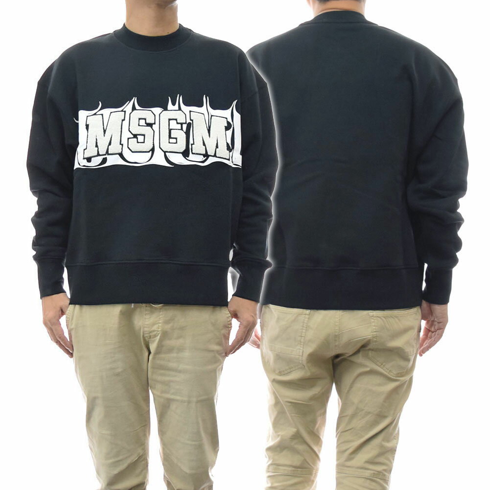 樂天商城 - MSGM エムエスジーエム メンズ トレーナー 2940MM170 207599 ブラック