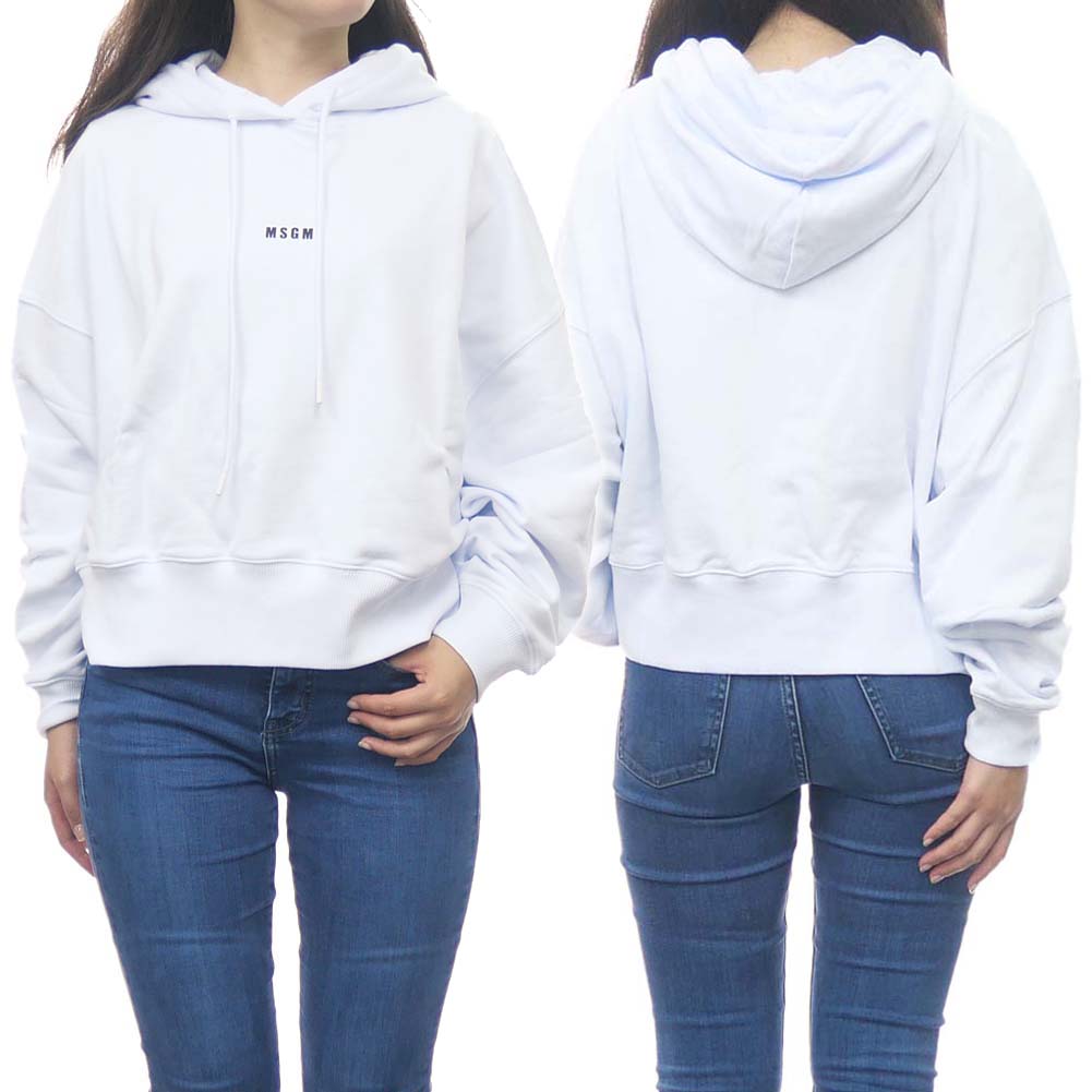 MSGM エムエスジーエム レディース プルオーバーパーカー 2000MDM509 200000 ホワイト