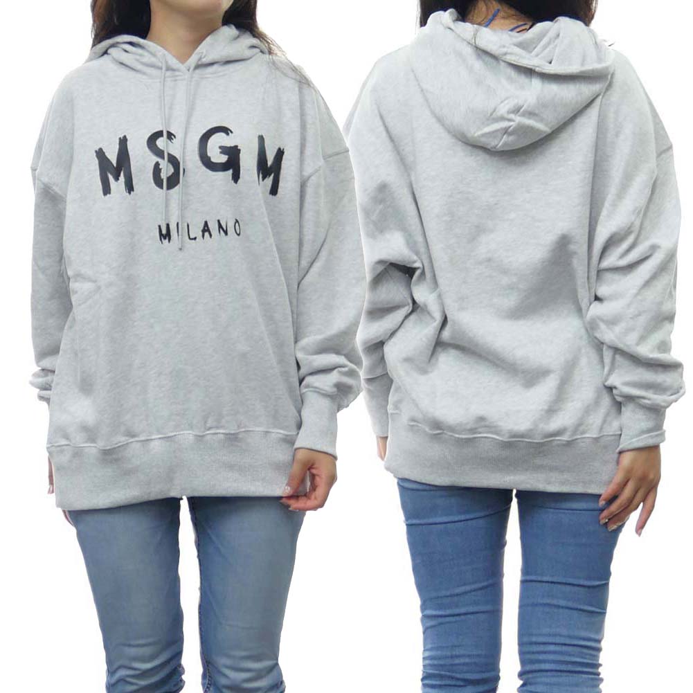 MSGM エムエスジーエム レディース プルオーバーパーカー 2000MDM515 200003 グレー
