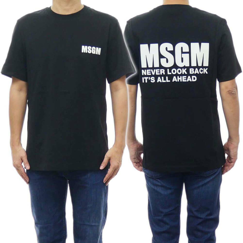 MSGM エムエスジーエム メンズクルーネックTシャツ 3440MM196 237002 ブラック