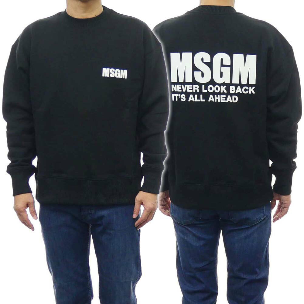 エムエスジーエム トレーナー メンズ MSGM エムエスジーエム メンズトレーナー 3440MM161 237001 ブラック