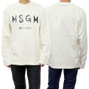 MSGM エムエスジーエム メンズクルーネックロングTシャツ 2000MM511 200002 ベージュ