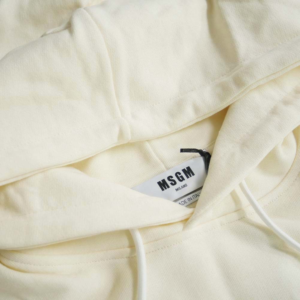 MSGM エムエスジーエム メンズ 裏起毛プルオーバーパーカー 3540MM130 237799 クリーム