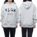 MSGM エムエスジーエム レディース裏起毛プルオーバーパーカー 2000MDM515 200001 グレー