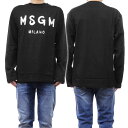 MSGM エムエスジーエム メンズクルーネックロングTシャツ 2000MM511 200002 ブラック /定番人気商品