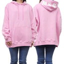 MSGM エムエスジーエム レディース 裏起毛プルオーバーパーカー 2000MDM535 200001 ピンク