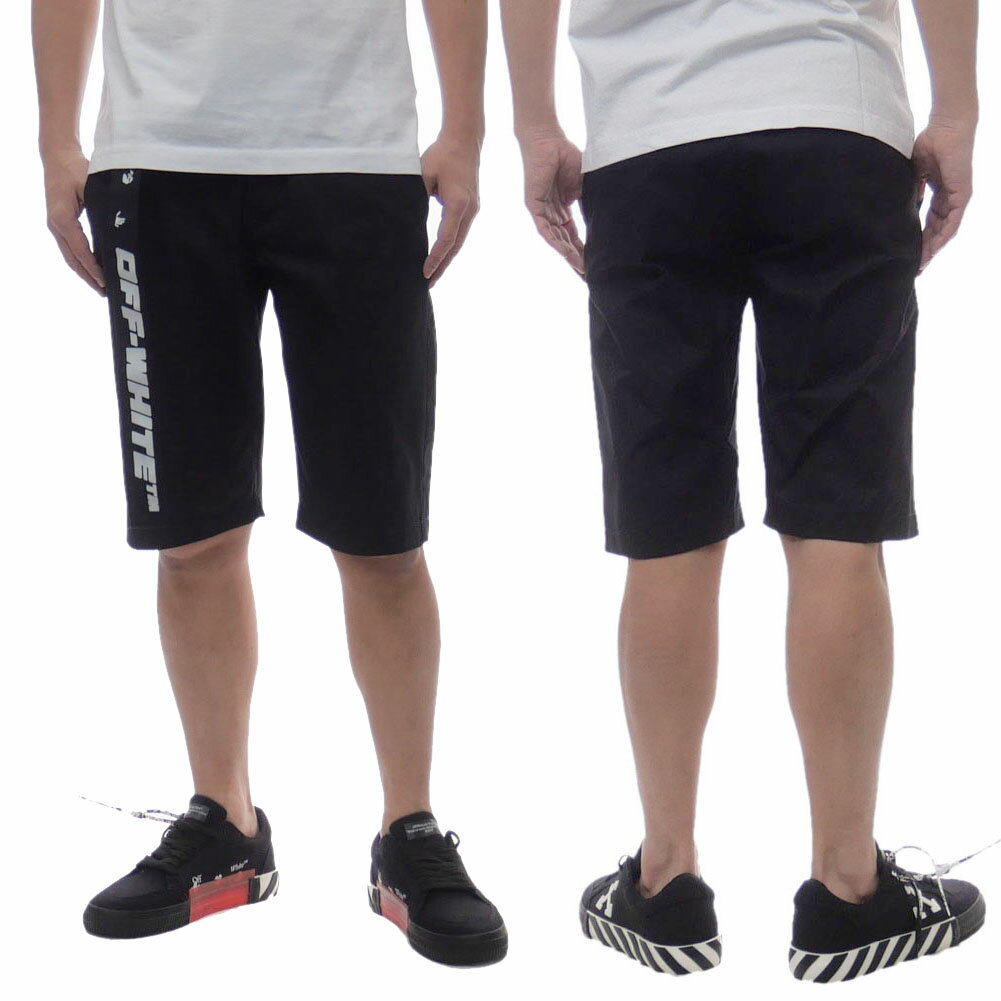 OFF-WHITE オフホワイト メンズショートパンツ INDUSTRIAL BELT CHINO SHORTS / OMCB050S21FAB001 ブラック