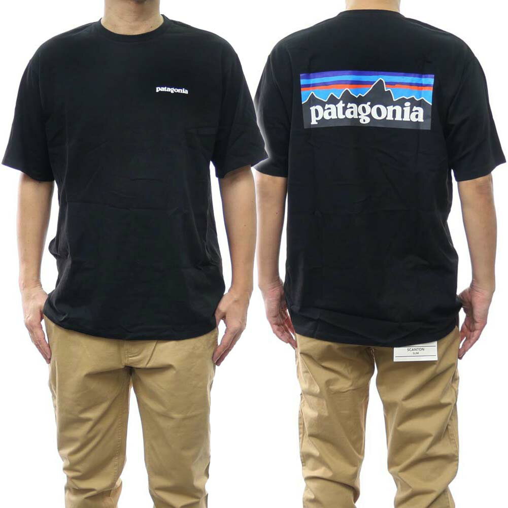 PATAGONIA パタゴニア メンズクルーネックTシャツ 38504/M’S P-6 LOGO RESPONSIBILI-TEE BLK ブラック /2024春夏新作