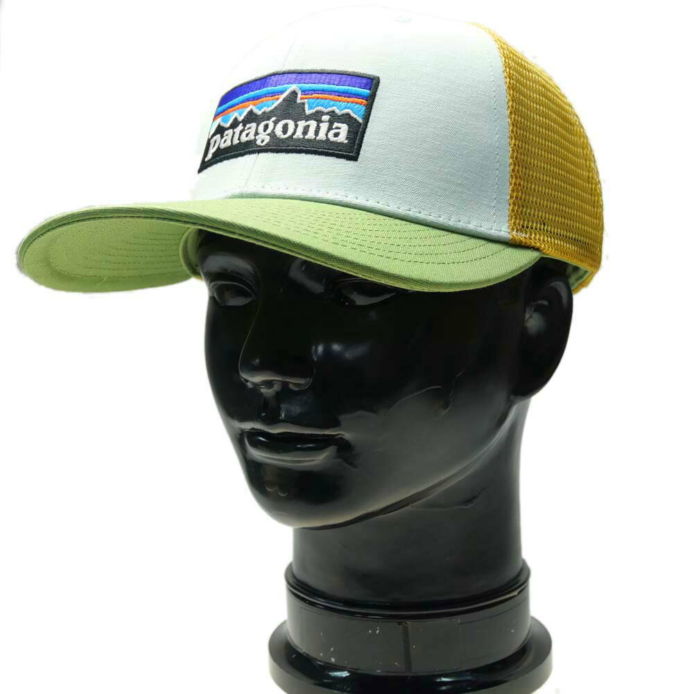 パタゴニア キャップ メンズ PATAGONIA パタゴニア メンズキャップ 38289 / P-6 LOGO TRUCKER HAT WPYG ホワイト×グリーン /2024春夏新作