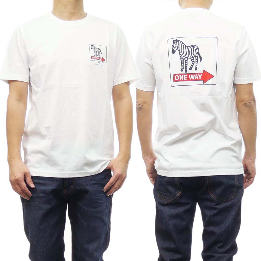 乐天商城 - PS PAUL SMITH ポールスミス メンズ クルーネックTシャツ M2R 011R MP4439 ホワイト