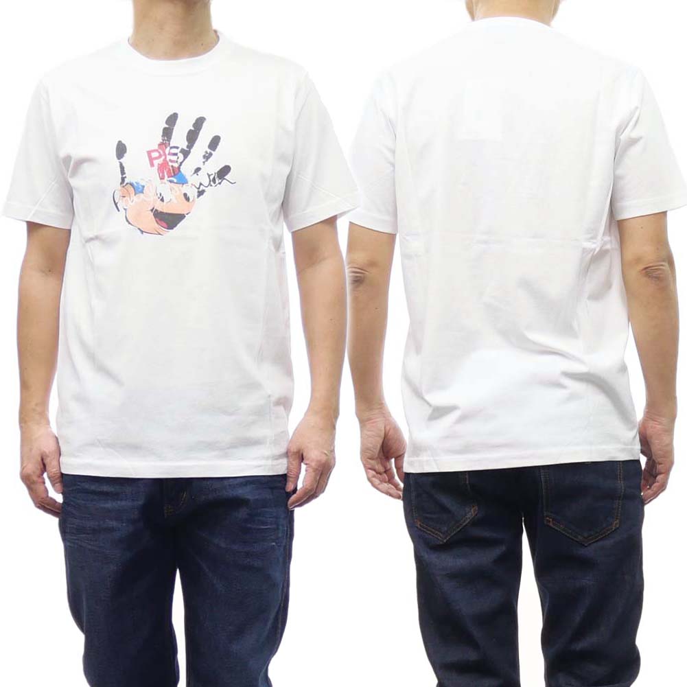 PS PAUL SMITH ポールスミス メンズクルーネックTシャツ M2R 011R MP4441 ホワイト /2024春夏新作