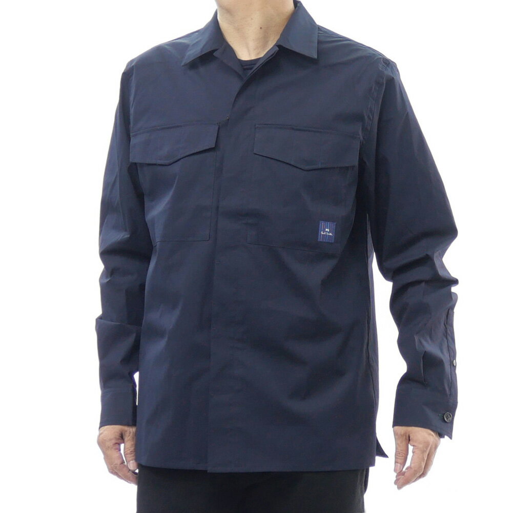 乐天商城 - PS PAUL SMITH ポールスミス メンズシャツジャケット M2R 615Z T21951 ネイビー