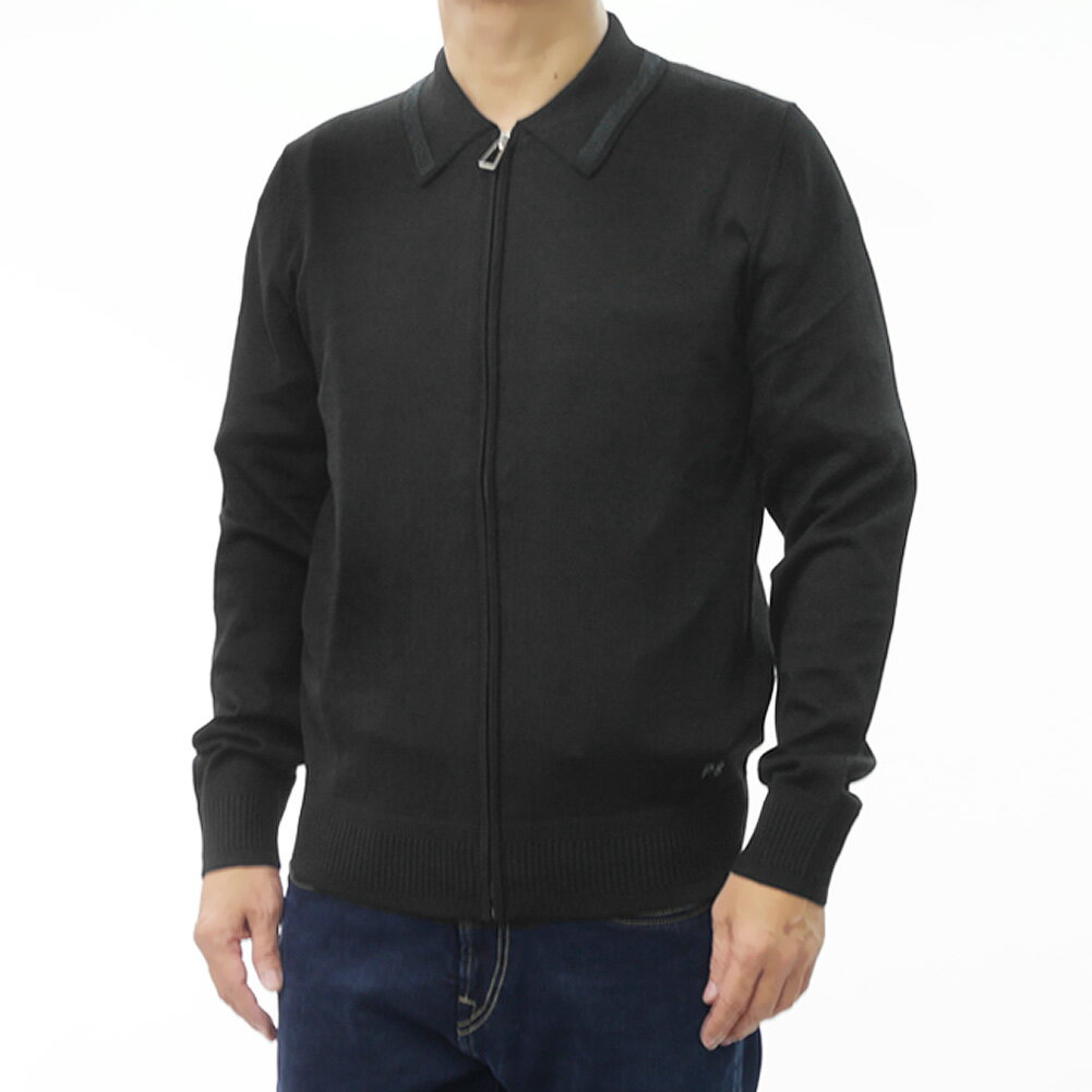 乐天商城 - PS PAUL SMITH ポールスミス メンズジップアップカーディガン M2R 502Z T21861 ブラック