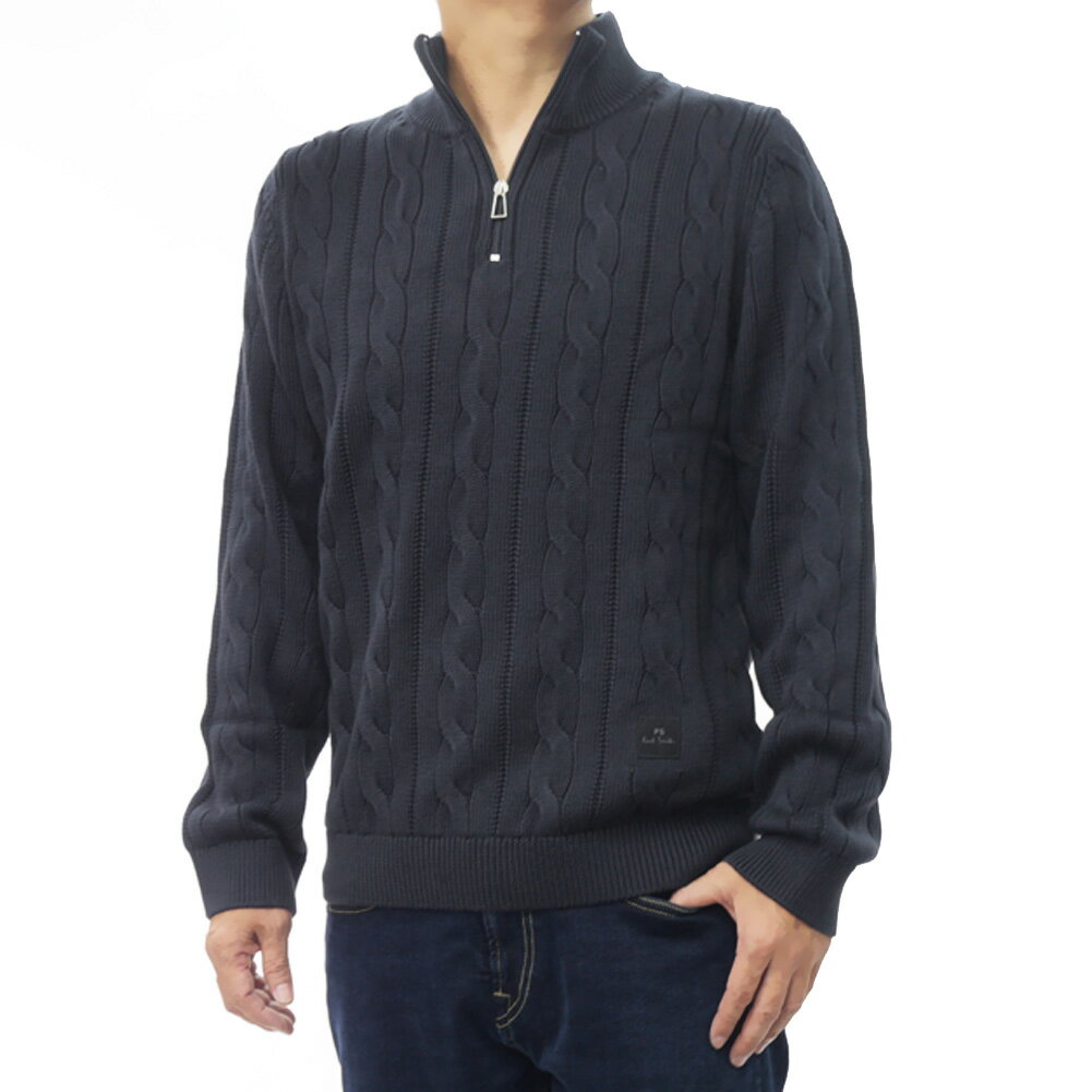 樂天商城 - PS PAUL SMITH ポールスミス メンズジップアップセーター M2R 496Z T22515 ネイビー