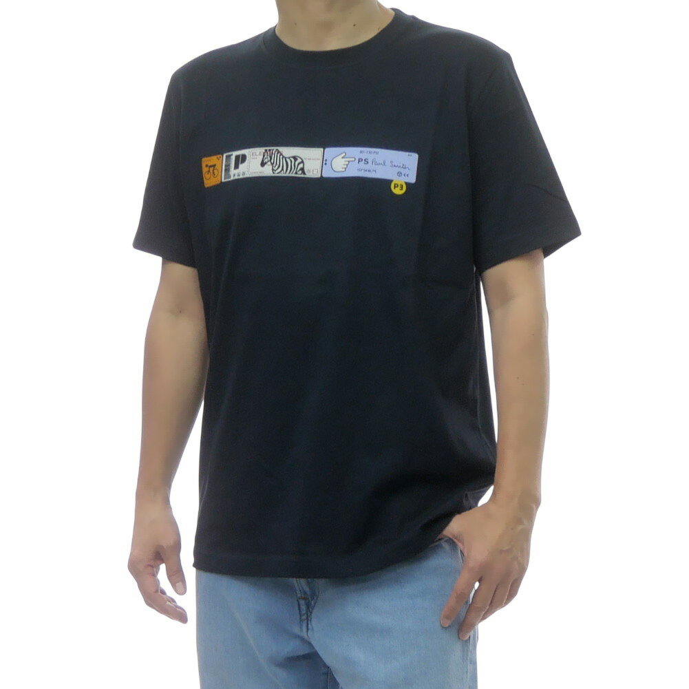 乐天商城 - PS PAUL SMITH ポールスミス メンズクルーネックTシャツ M2R 011R VP5797 ダークネイビー 2026春夏新作