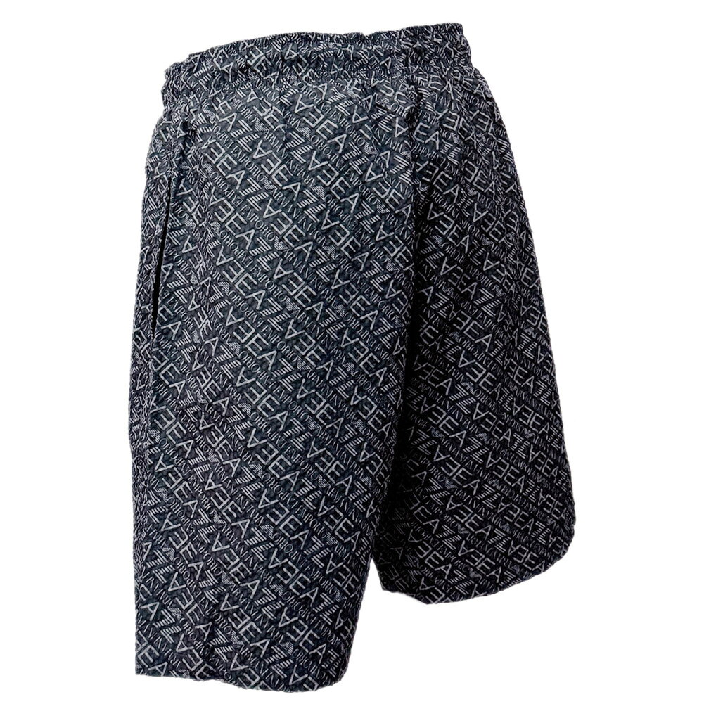BIVLABOの【期間限定ポイント5倍】EMPORIO ARMANI エンポリオ アルマーニ EA7 スイムウェア メンズ スイムパンツ 7M001683 AF21249 ブラック 水着 ビーチ 総柄｜アングル2