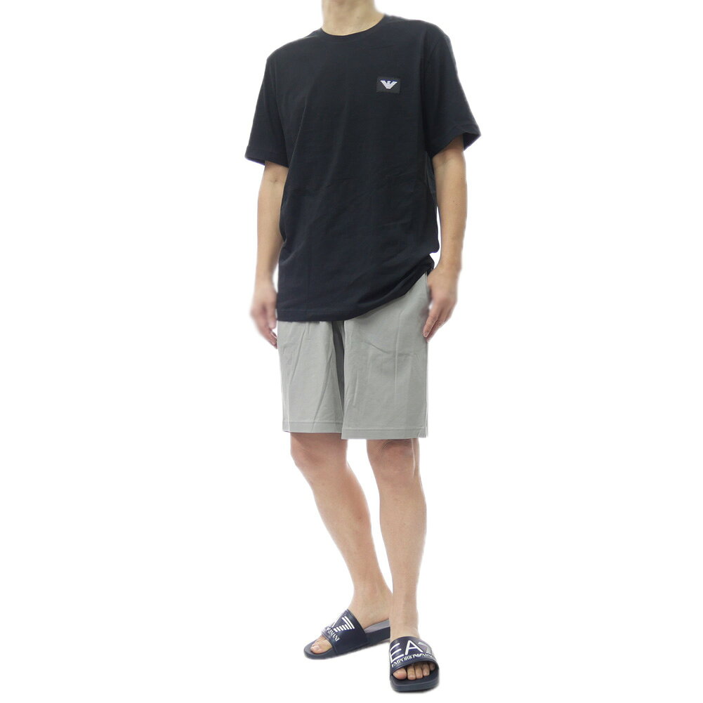 【期間限定ポイント5倍】EMPORIO ARMANI UNDERWEAR エンポリオ アルマーニ アンダーウェア メンズ セットアップ パジャマ EM000399 AF18884 ブラック×グレー ルームウェア