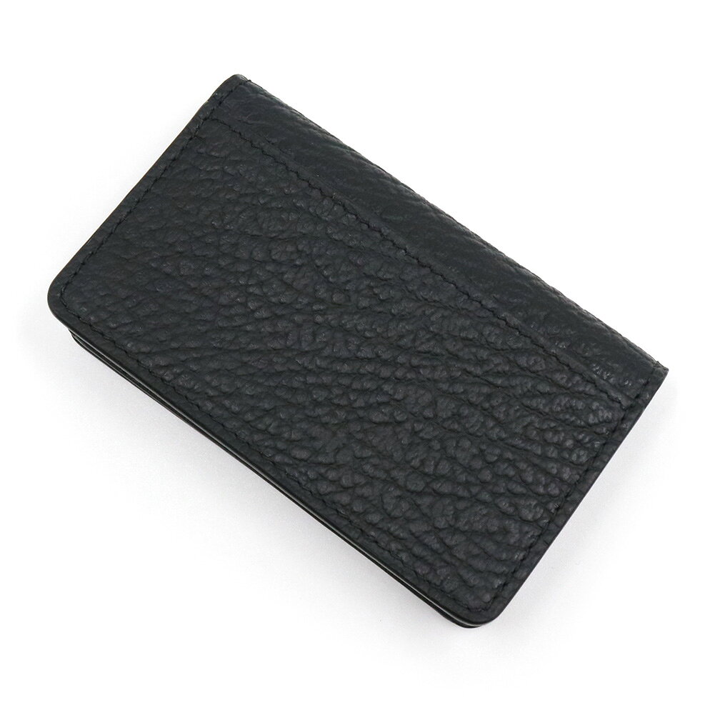 BIVLABOの【期間限定ポイント5倍】MAISON MARGIELA メゾンマルジェラ メンズ カードケース 名刺入れ SA3VX0008 P4455 CARD HOLDER CLIP 2 グレイニーレザー 4ステッチ ブラック 定番人気商品｜アングル3