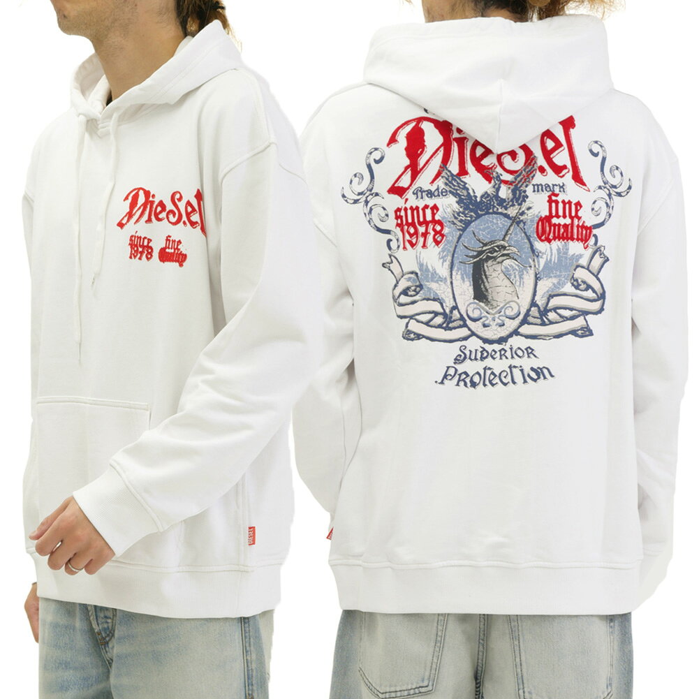 楽天市場】DIESEL（カラーホワイト・スタイル（パーカー）プルオーバー