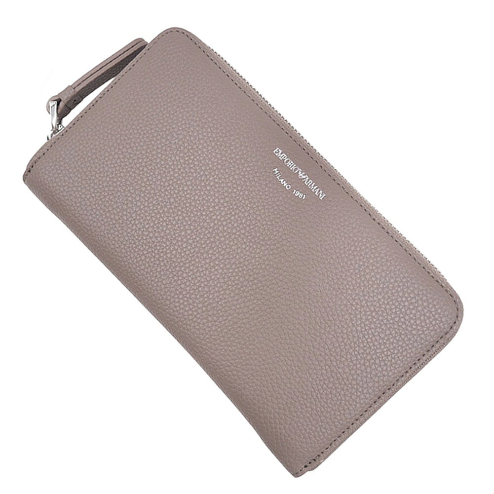 【期間限定ポイント5倍】EMPORIO ARMANI エンポリオアルマーニ レディース ラウンドファスナー長財布（小銭入れ付き）EW000366 AF11953 ベージュ
