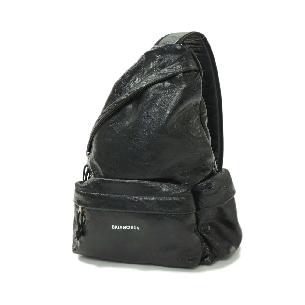 メンズ 激安 BALENCIAGA ブラック ショルダーバッグ サコッシュ