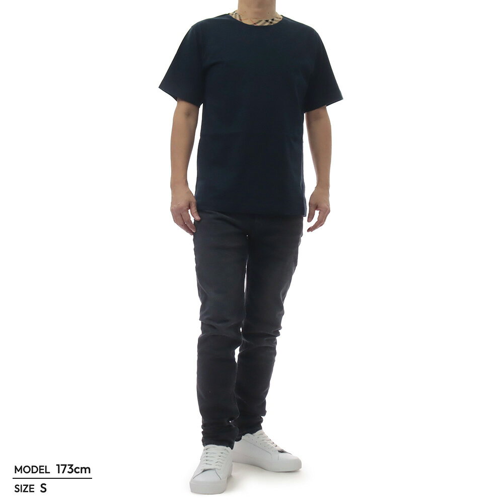 BURBERRY バーバリー メンズ クルーネック Tシャツ 81189591 RYAN CT ネイビー チェック柄 半袖 ハイ bivlabo-10062209 BIVLABO サンプル画像2