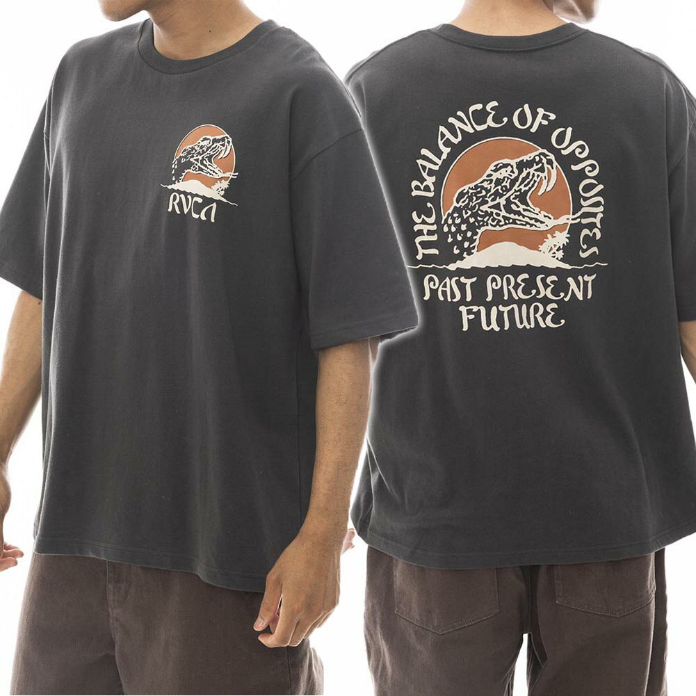 乐天商城 - RVCA ルーカ メンズ クルーネックTシャツ BE041232 WHISKEY BITE TEE ブラック