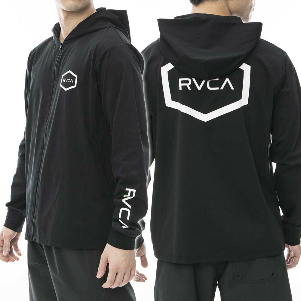RVCA ルーカ メンズ ジップアップパーカー BE041800 HEX LS SORF HOODIE ブラック