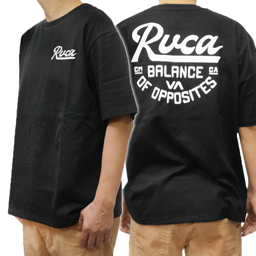 乐天商城 - RVCA ルーカ メンズクルーネックTシャツ BF041254 / SCRIPT SEALED SS ブラック