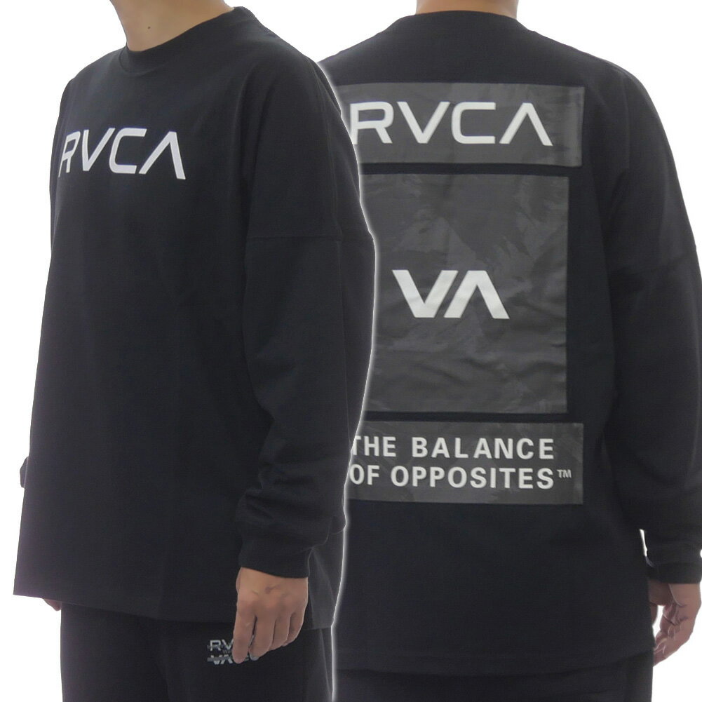 樂天商城 - RVCA ルーカ メンズクルーネックロングTシャツ BF042052 / 3BOX LT ブラック