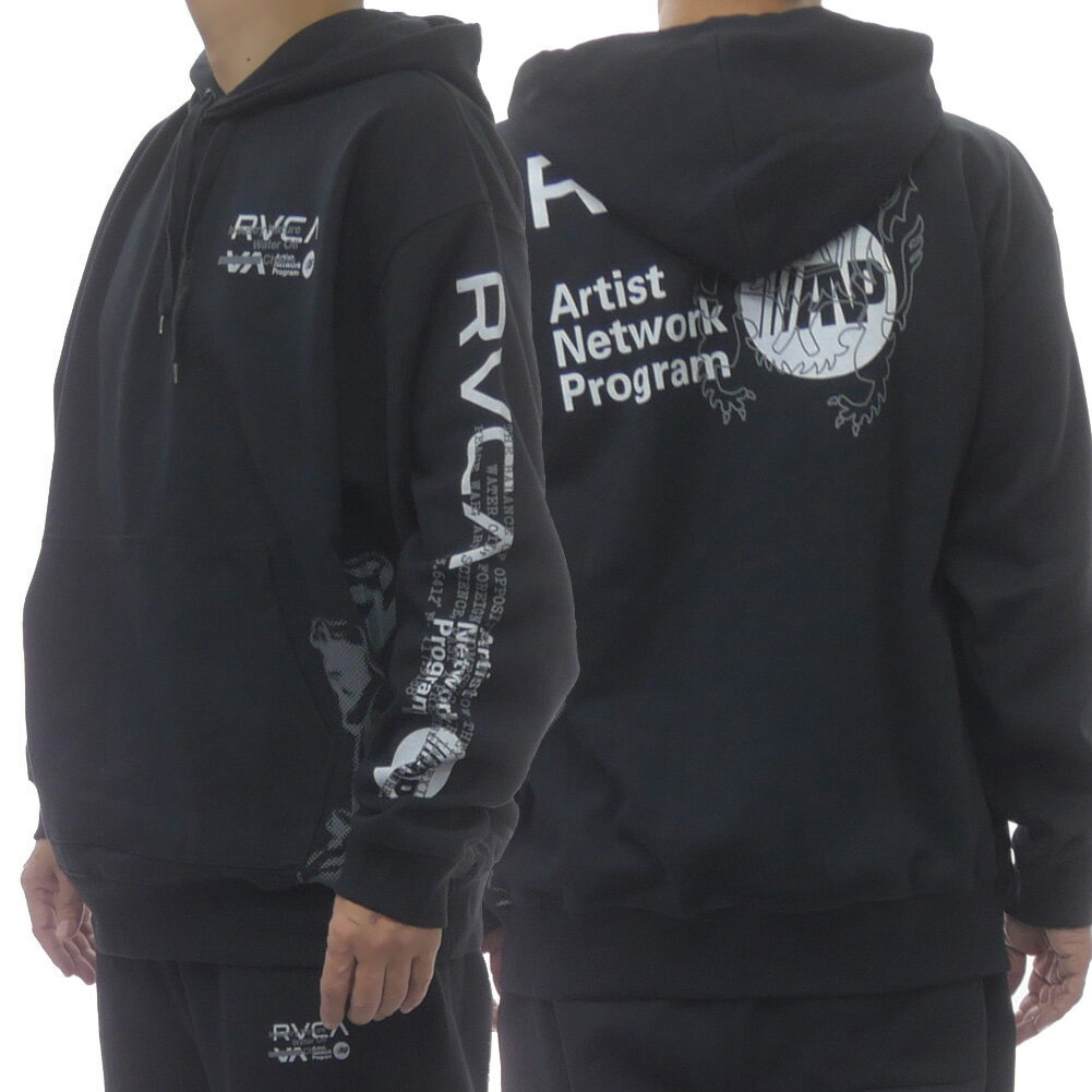 Rakuten - RVCA ルーカ メンズプルオーバーパーカー BF042025 / OVER PRINT HD ブラック
