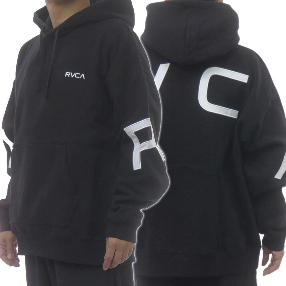Rakuten - RVCA ルーカ メンズプルオーバーパーカー BF042015 / BACK SIDE ARCH RVCA HD ブラック