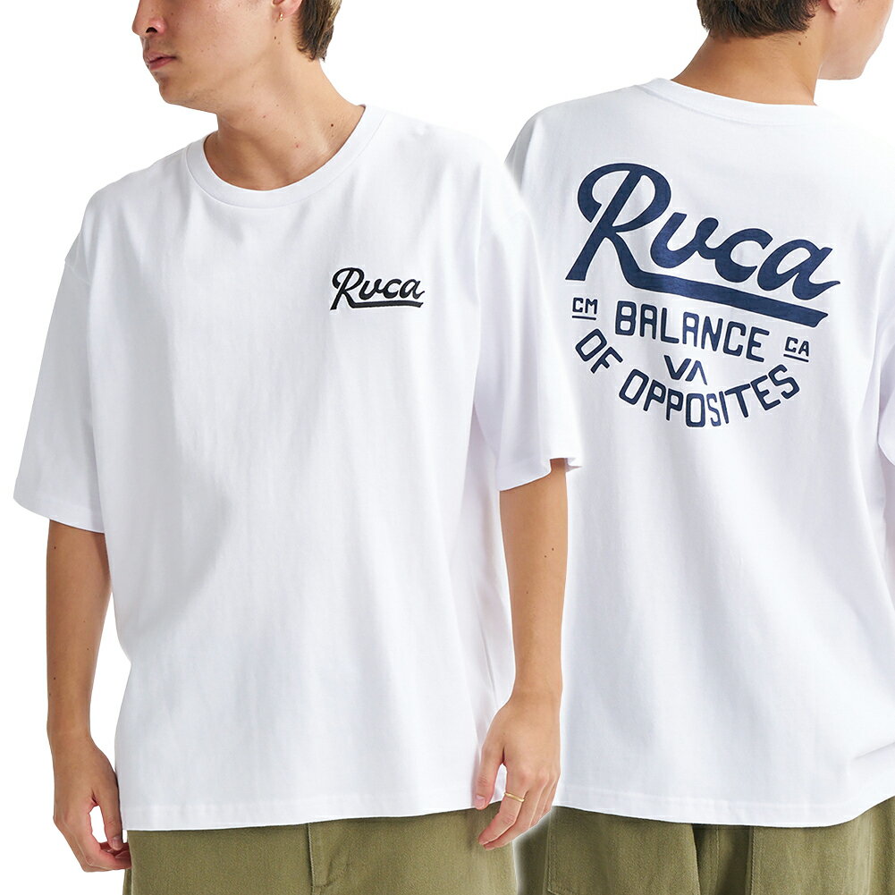 乐天商城 - RVCA ルーカ メンズクルーネックTシャツ BG041204 / SCRIPT SEALED SS ホワイト 2026春夏新作