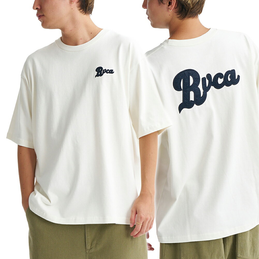 乐天商城 - RVCA ルーカ メンズクルーネックTシャツ BG041205 / RANCH SCRIPT SS ホワイト 2026春夏新作