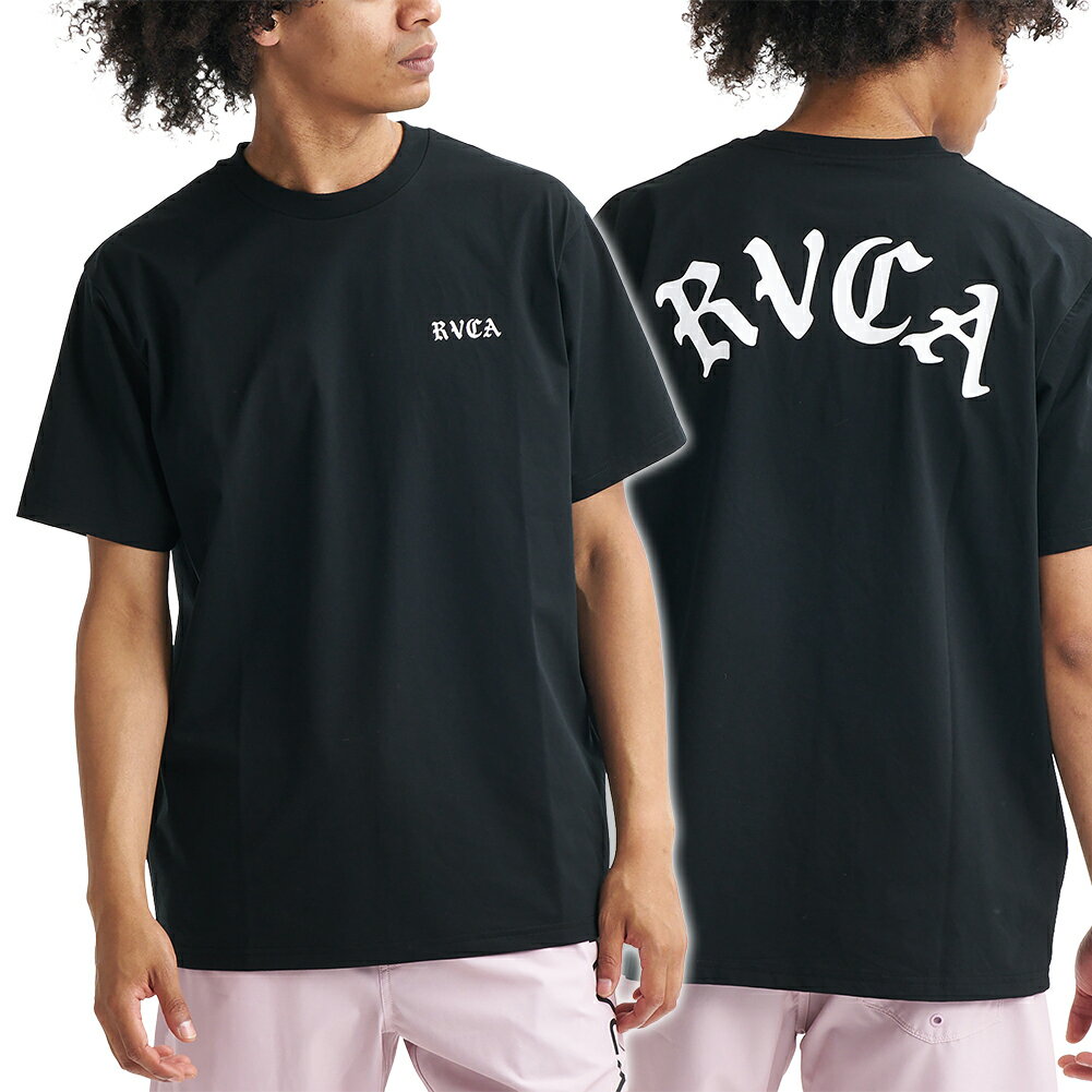 樂天商城 - RVCA ルーカ メンズクルーネックTシャツ BG041858 / BACK SIDE OE ARCH SFST ブラック 2026春夏新作